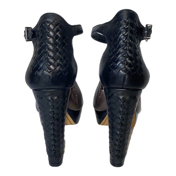 Elliott Lucca Bellina Snake-Print Braided Leather Pumps in Mineral Exotic sz 7 - Picture 8 of 13